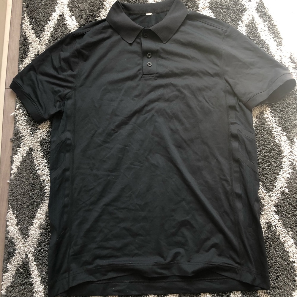 Black Lululemon Collard polo Shirt